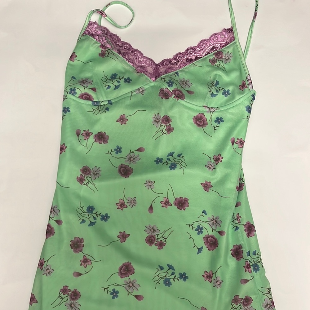 XS - Coti Mini Dress in the color bloom lime. From Motel Rocks.